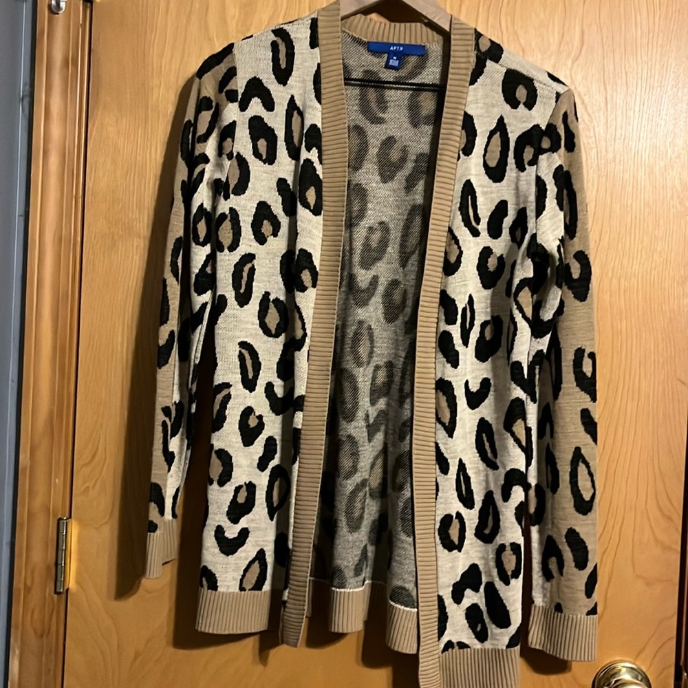 Animal print cardigan